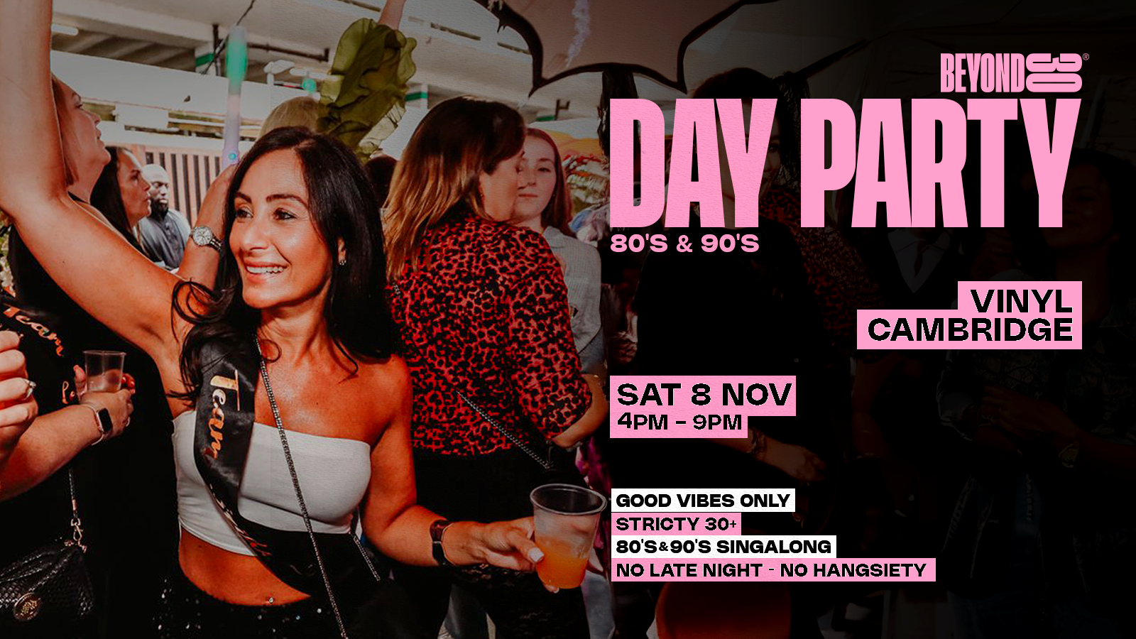 80s & 90s Over 30s Daytime Clubbing – CAMBRIDGE🕺🏽
