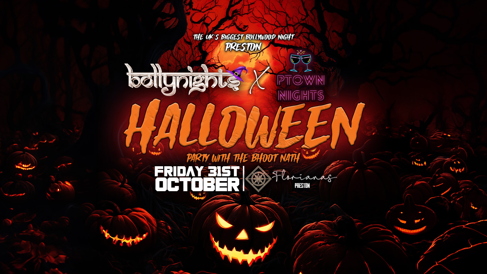 Preston Bollynights – Halloween Special | Friday 31st October | Florianas
