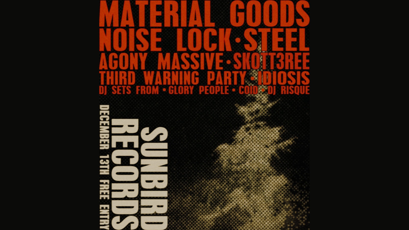 Material Goods and Friends – Saturday 13th December 2025 | Sunbird Records, Darwen