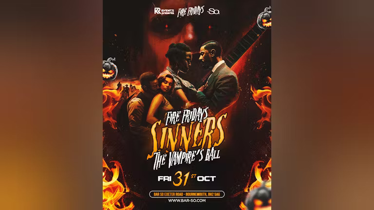 Sinners Halloween Night Friday 31st October @ Bar so 💀🎃😈