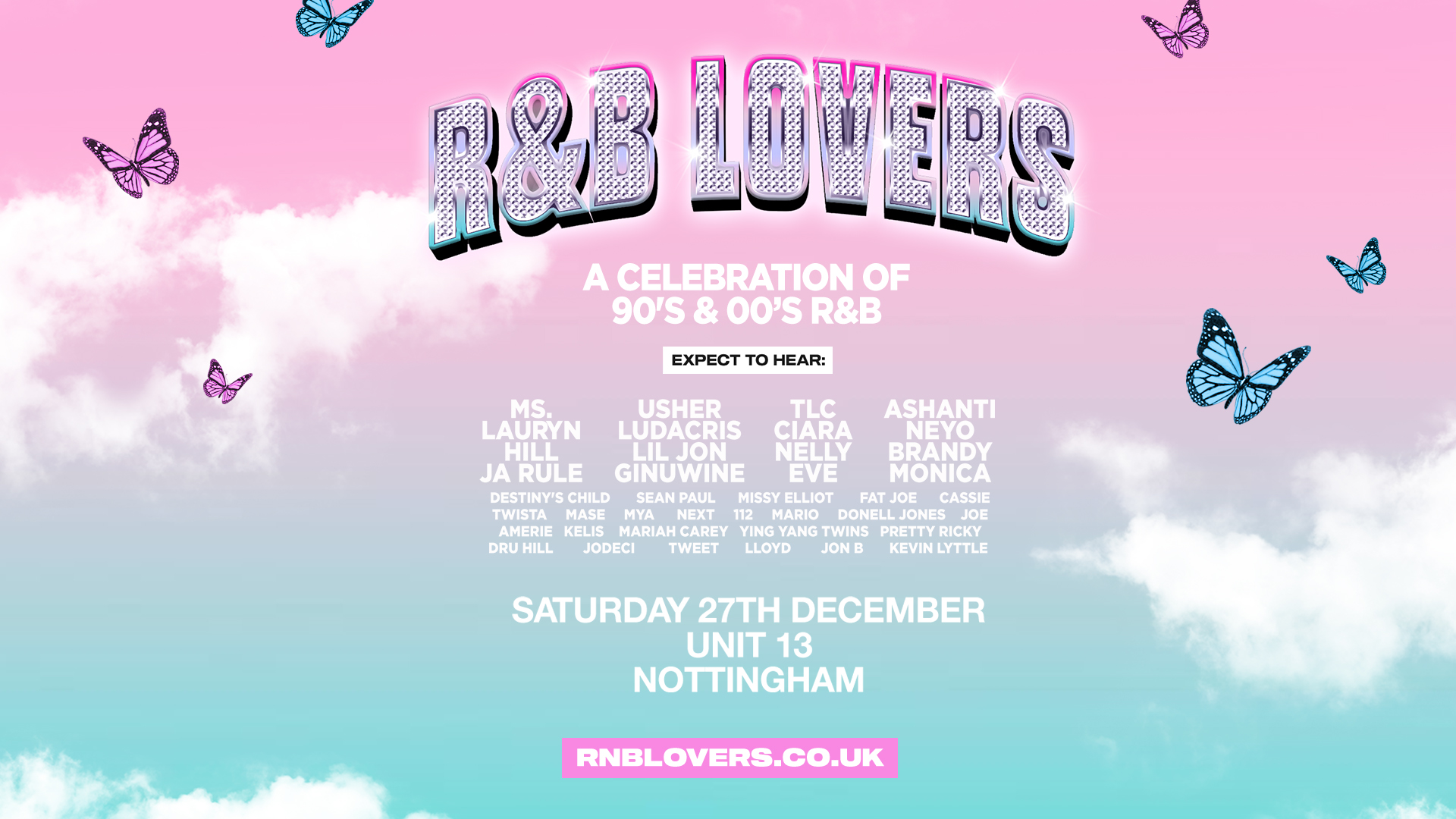 R&B Lovers – Saturday 27th December – Unit 13 Nottingham [FINAL TICKETS REMAIN!]