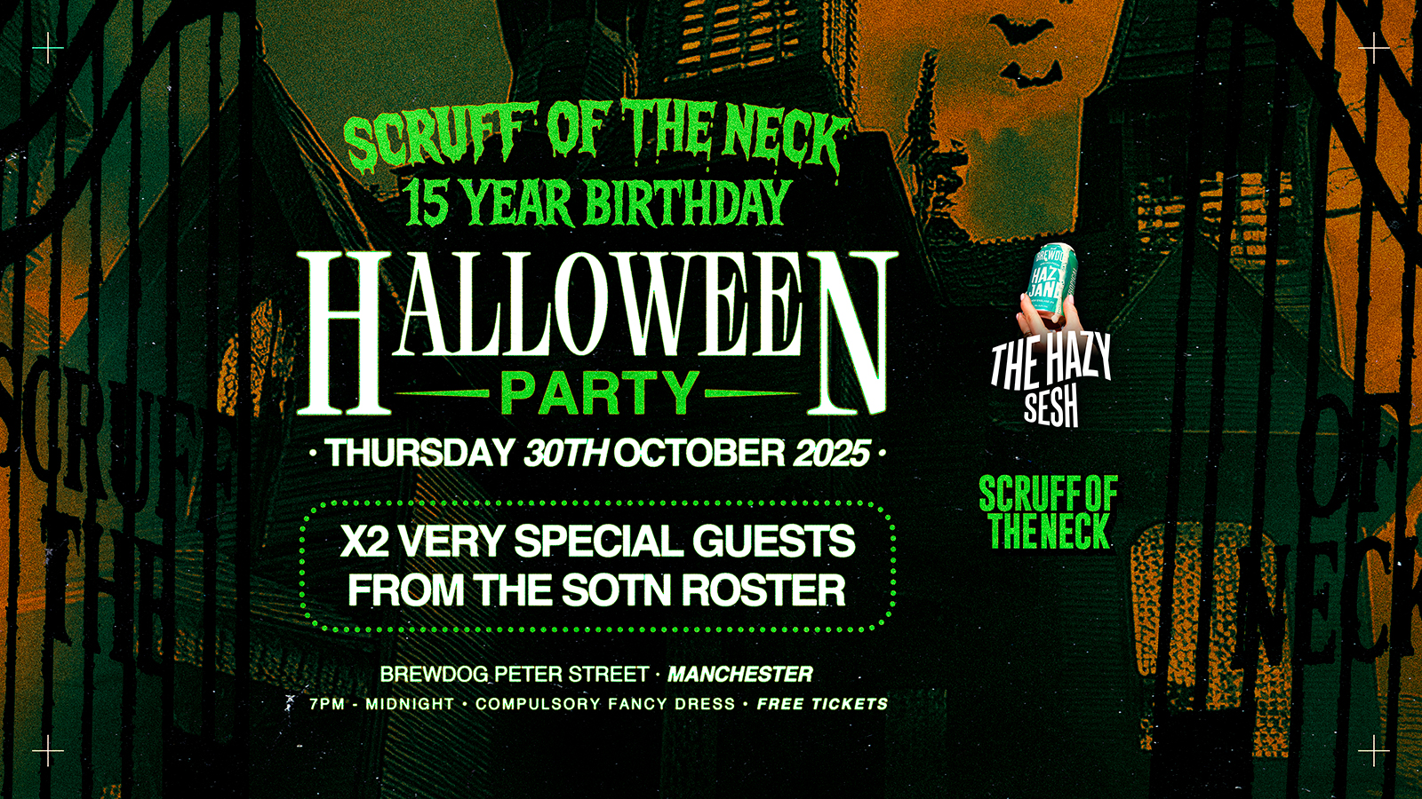 Scruff of the Neck’s 15 Year Birthday: Halloween Party | BrewDog, Peter Street