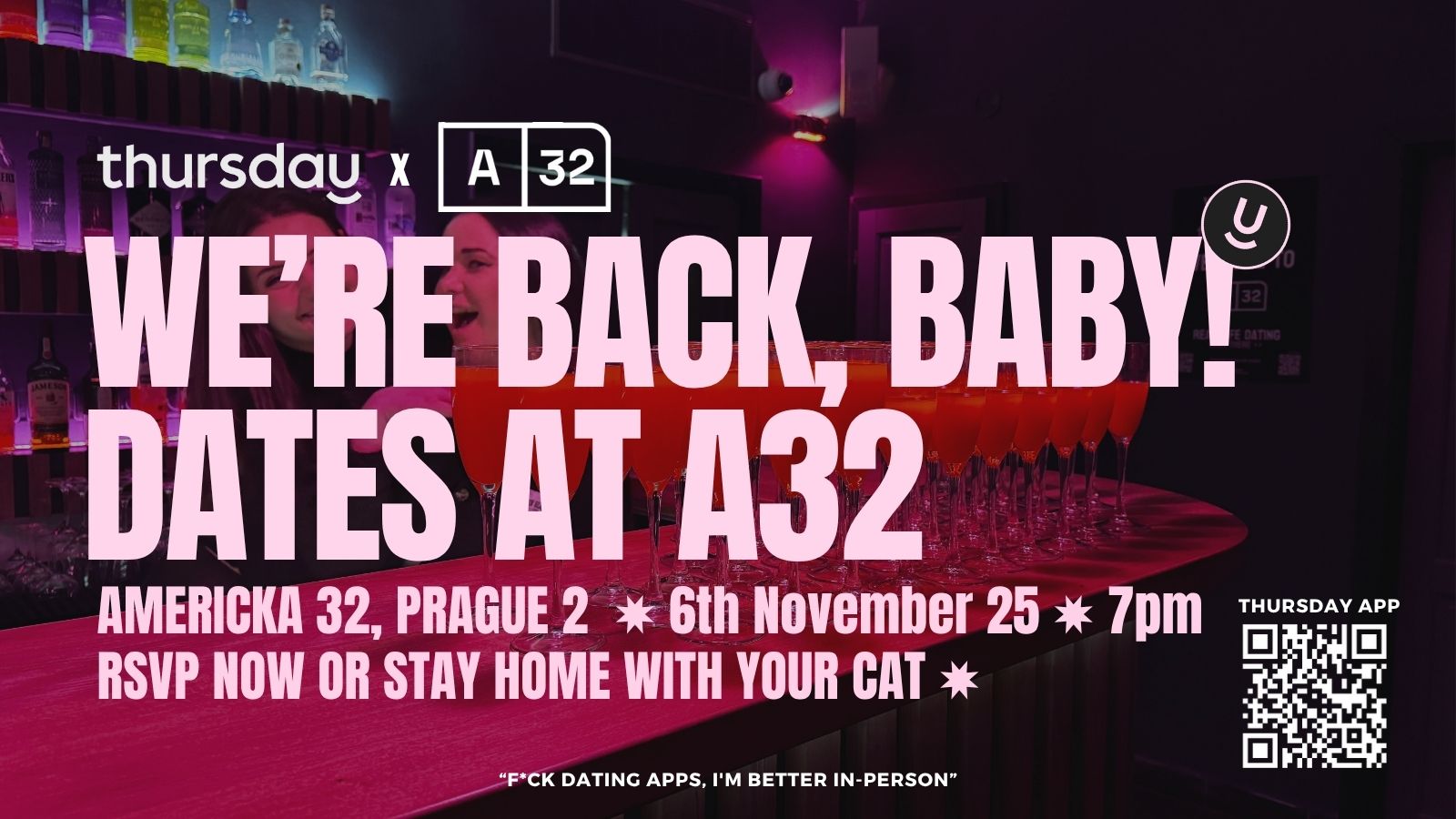 Thursday | Singles Mixer & Pitch Your Friend | Americka 32, Prague 2 | CZ / EN