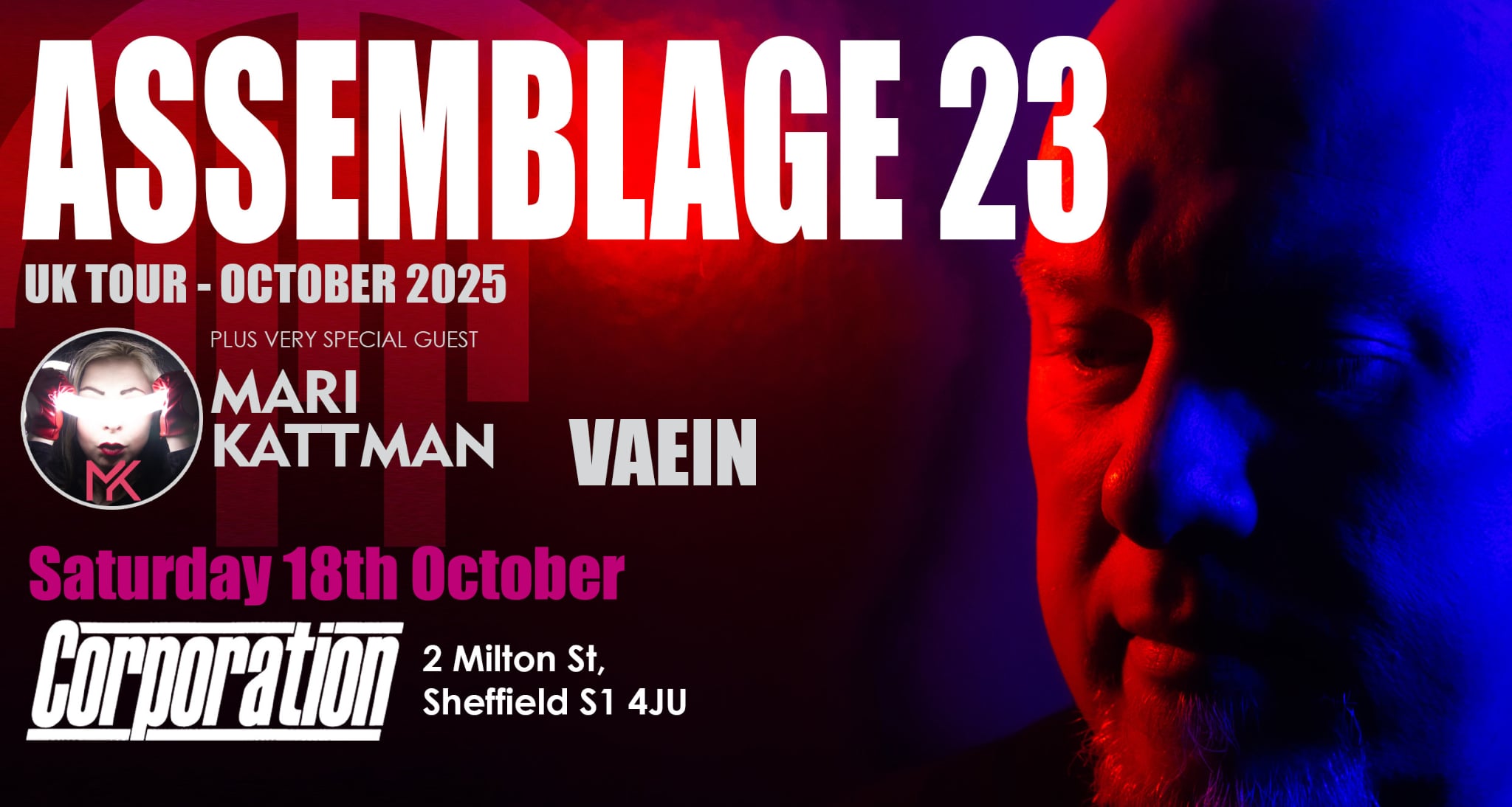 ASSEMBLAGE 23 + MARI MATTMAN & VAEIN –  Sheffield