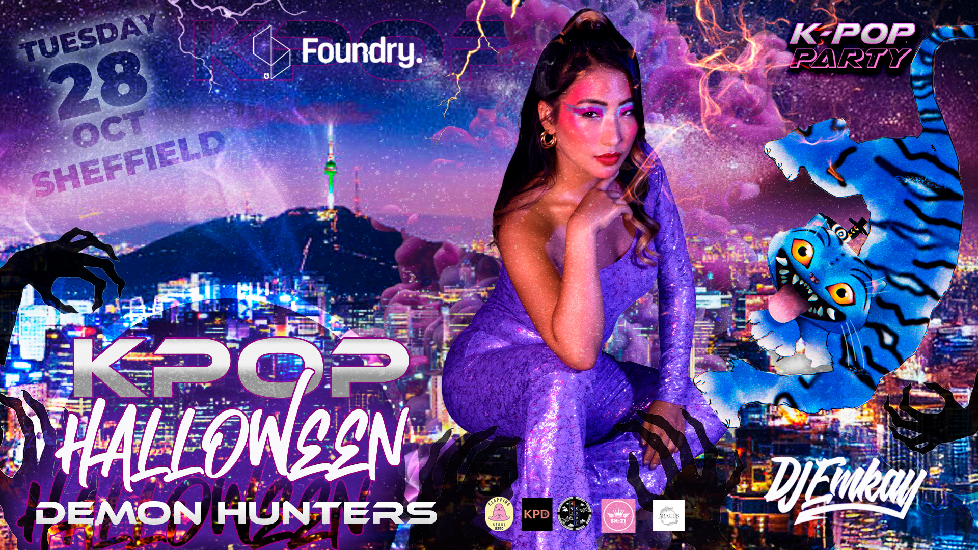 Sheffield KPOP HALLOWEEN Demon Hunters with DJ EMKAY |  Tuesday 28th October