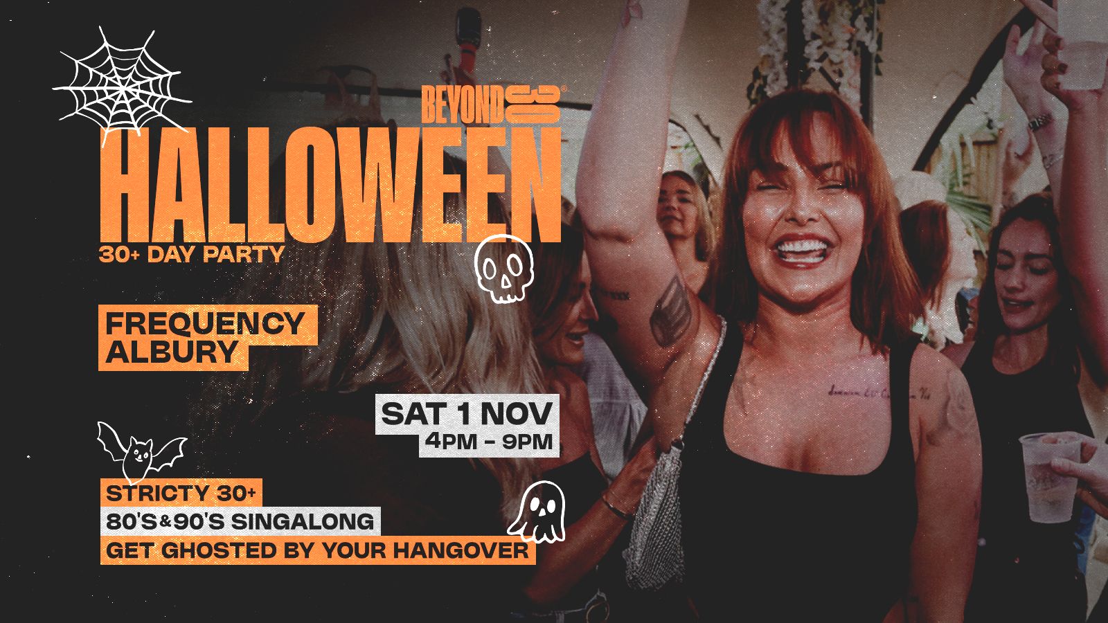 OVER 30’s HALLOWEEN DAYTIME CLUBBING : ALBURY 🎃