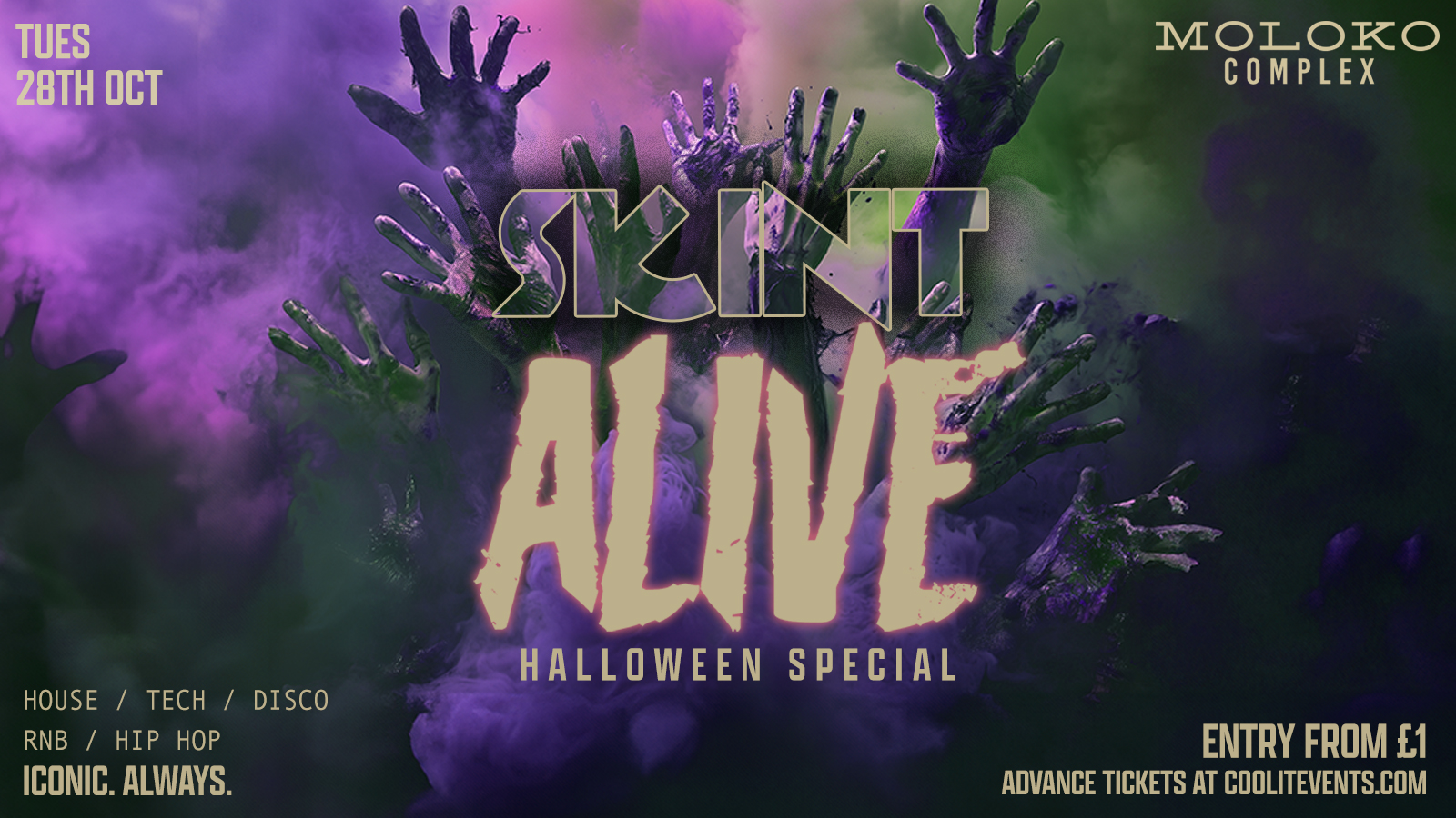 🧟‍♂️🩸🟣 SKINT ALIVE 🟣 🩸🧟‍♂️ ANNUAL HALLOWEEN SPECIAL – Liverpool’s Iconic Student Night ✨🎉