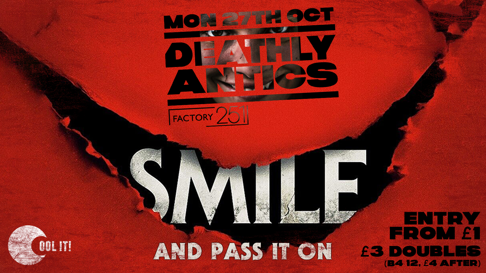 🩸🪓🔺 DEATHLY ANTICS 🔺🪓🩸  MANCHESTER’S BIGGEST MONDAY NIGHT – £1 ENTRY