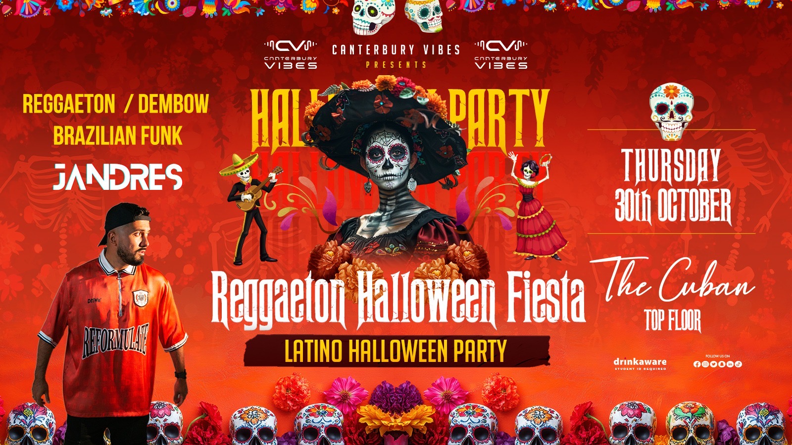 REGGAETON HALLOWEEN FIESTA – TOP FLOOR UPSTAIRS @ THE CUBAN