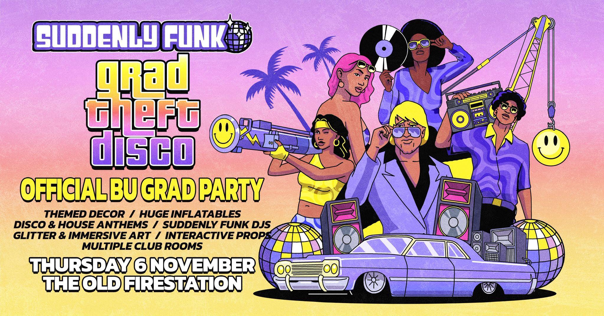 BU Graduation Party I Suddenly Funk presents Grad Theft Disco @ TOFS – 06/11/25
