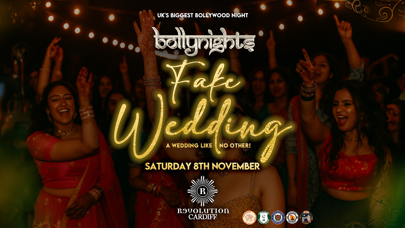 Bollynights Cardiff – Fake Wedding | Saturday 8th November | Revolution Cardiff