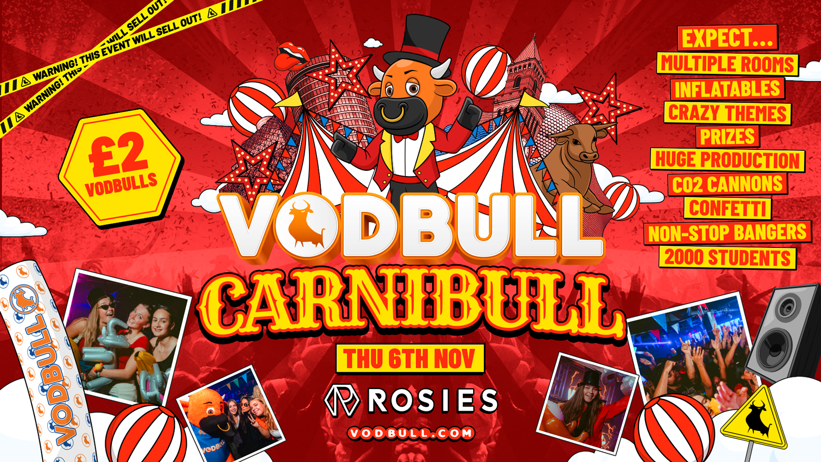 🧡 VODBULL CARNIBULL 🎪⚠️[FINAL CHANCE FOR TIX!!!]⚠️ at ROSIES!! 06/11