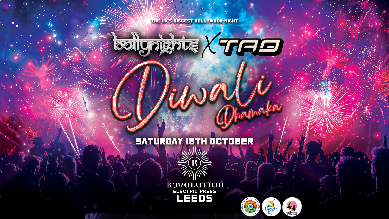 Leeds Bollynights  – Diwali Dhamaka | Saturday 18th October | Revolution