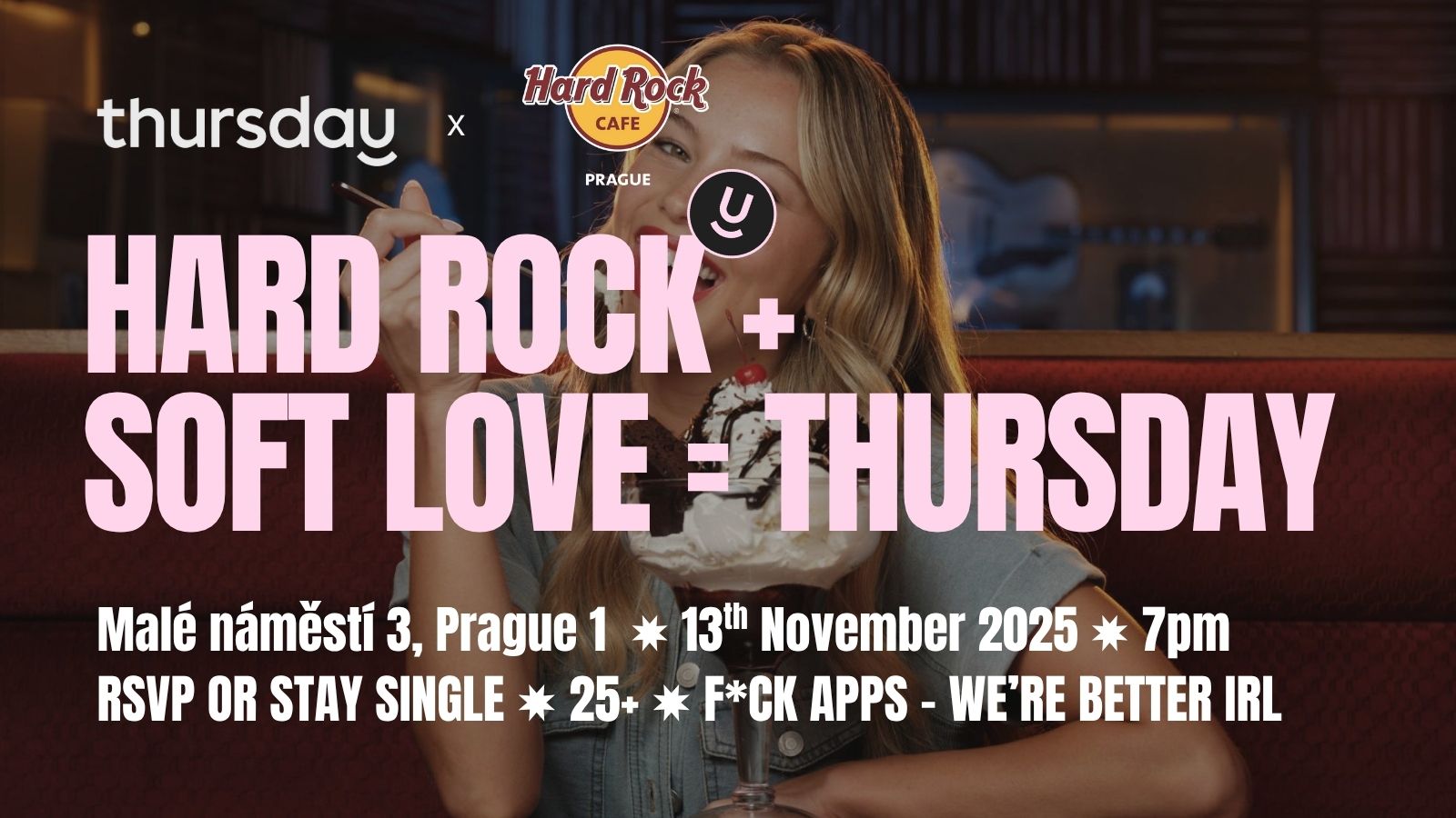 Thursday | Singles Live Matching | Hard Rock Cafe, Prague 1 | CZ / EN