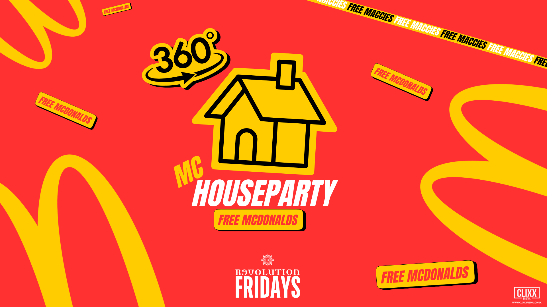 Mc-Houseparty 🍔 Free maccies –  Bristol official halls night