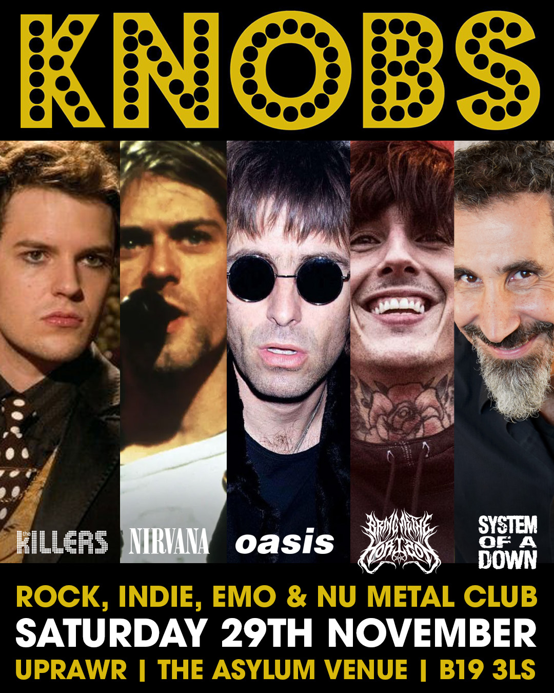 KNOBS: Alternative Rock, Emo, Indie, Pop Punk & Nu Metal Night!