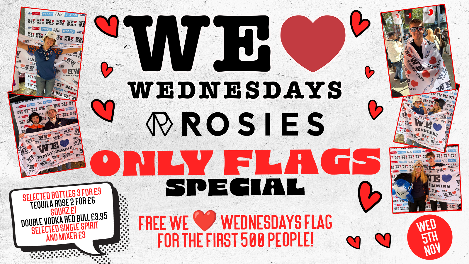 WE LOVE ❤️ WEDNESDAYS – ONLY FLAGS SPECIAL 🇳🇵 FREE FLAG FOR THE FIRST 500 PEOPLE! Chester’s BIGGEST Student Night