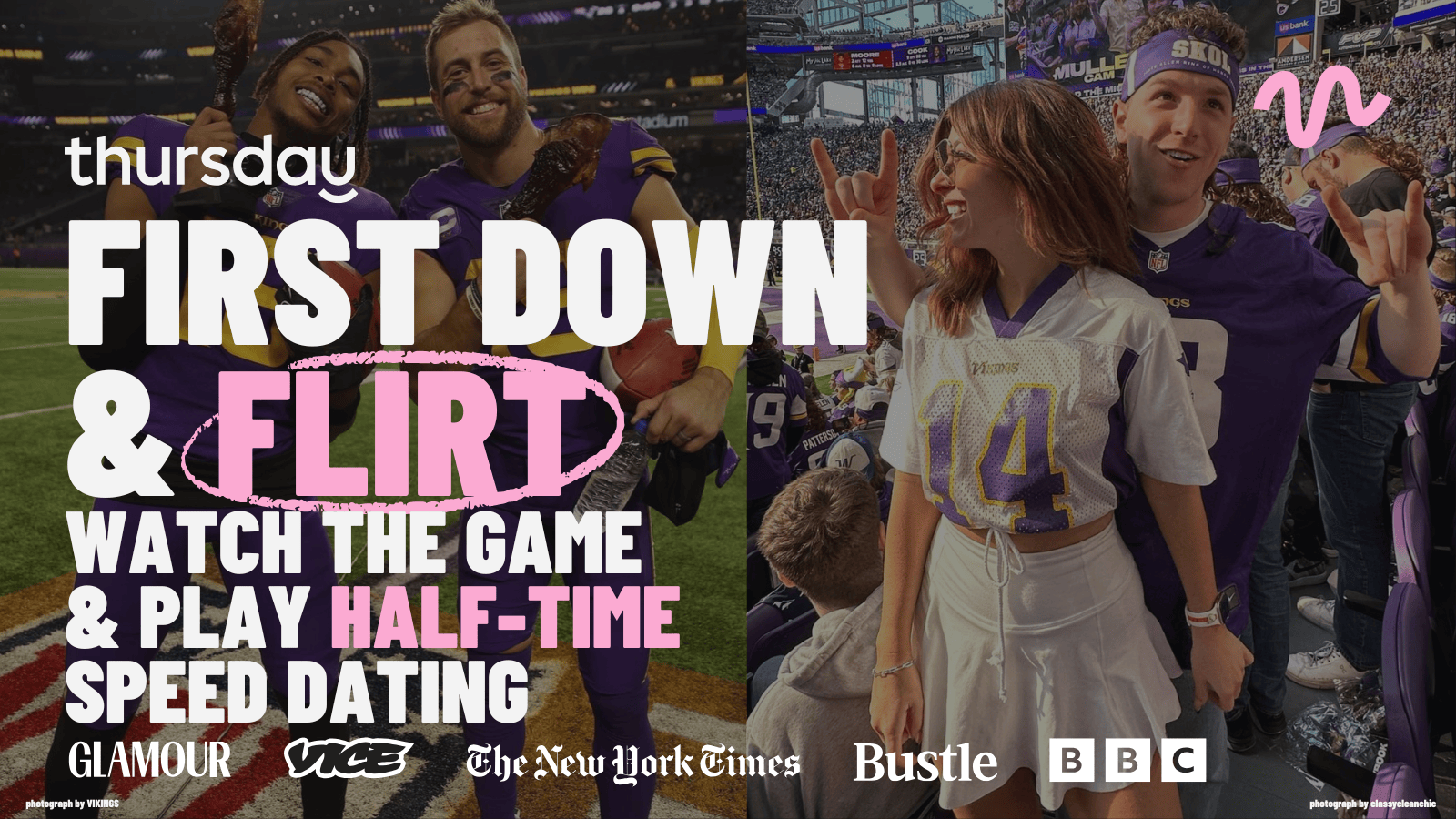 🏈 SUNDAY | FIRST DOWN & FLIRT💘  – HALF-TIME SPEED DATING | VIKES VS SEAHAWKS WATCH THE GAME | BRÜHAVEN