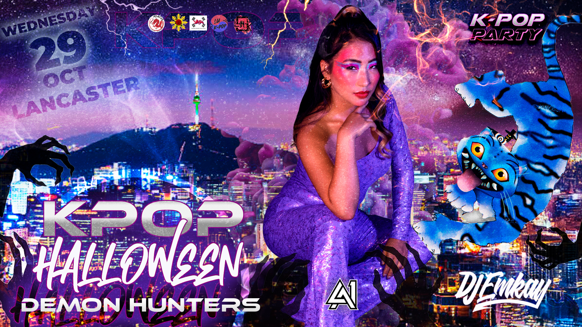 Lancaster KPOP HALLOWEEN Demon Hunters with DJ EMKAY | Wednesday 29th October