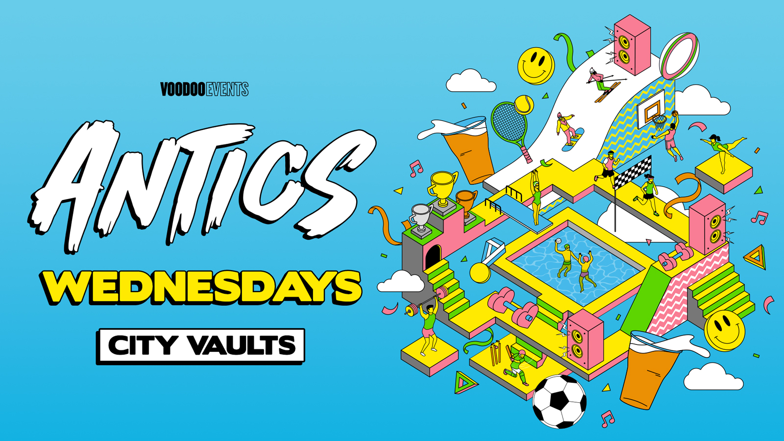 Antics! Wednesdays at City Vaults ⚽️🏂