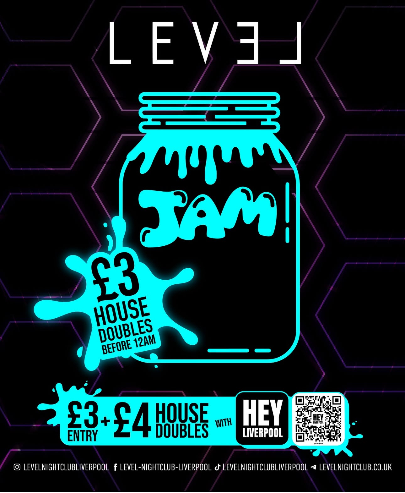 JAM FRIDAYS -£3 DOUBLES BEFORE MIDNIGHT £4 DOUBLES AFTER MIDNIGHT w/ HEY LIVERPOOL
