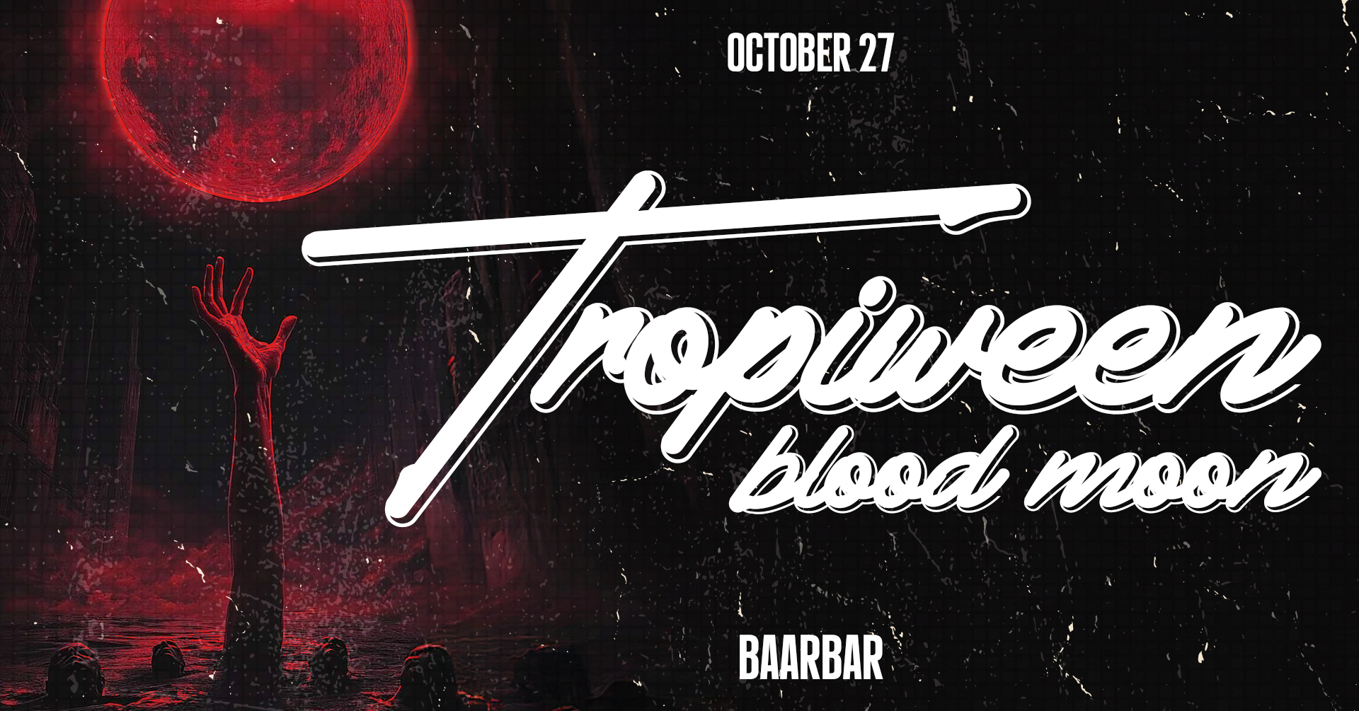 🔴👻 TROPIWEEN 👻🔴 HALLOWEEK STARTS HERE! // 4 ROOMS OF HIGH ENERGY HITS – THE UK’S BIGGEST STUDENT PARTY BRAND // MONDAY 27th OCT @ BAABAR 🚀