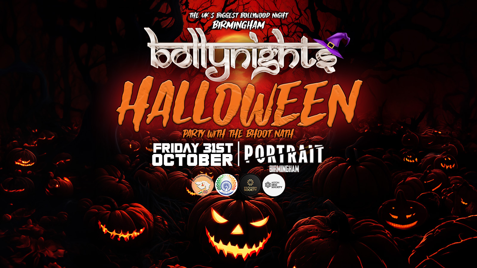 Bollynights Birmingham – Halloween Special | Friday 31st October | Portrait