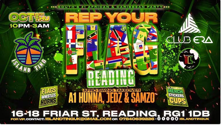 Rep Your Flag Reading 🌴 (Island Ting) w/ A1 Hunna, Jedz & Samzo Live 🔥 VIP BOOTHS