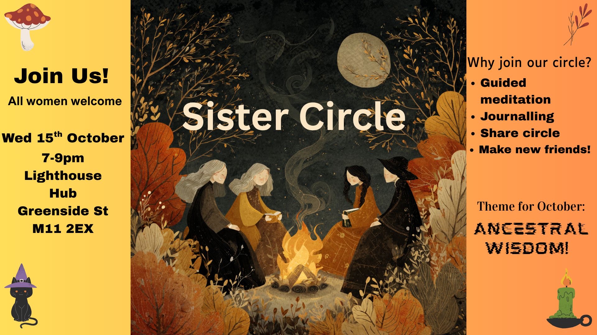 Sister Circle (Wednesday 15th October ) @ The Lighthouse Hub 7PM