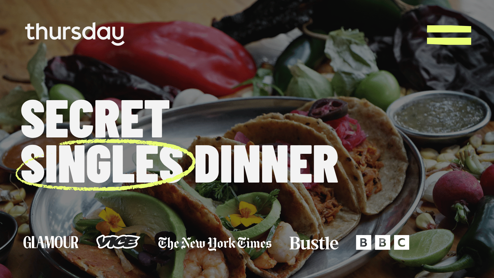 Thursday Dinner | Secret Singles Dinner (24-29) | Wynwood