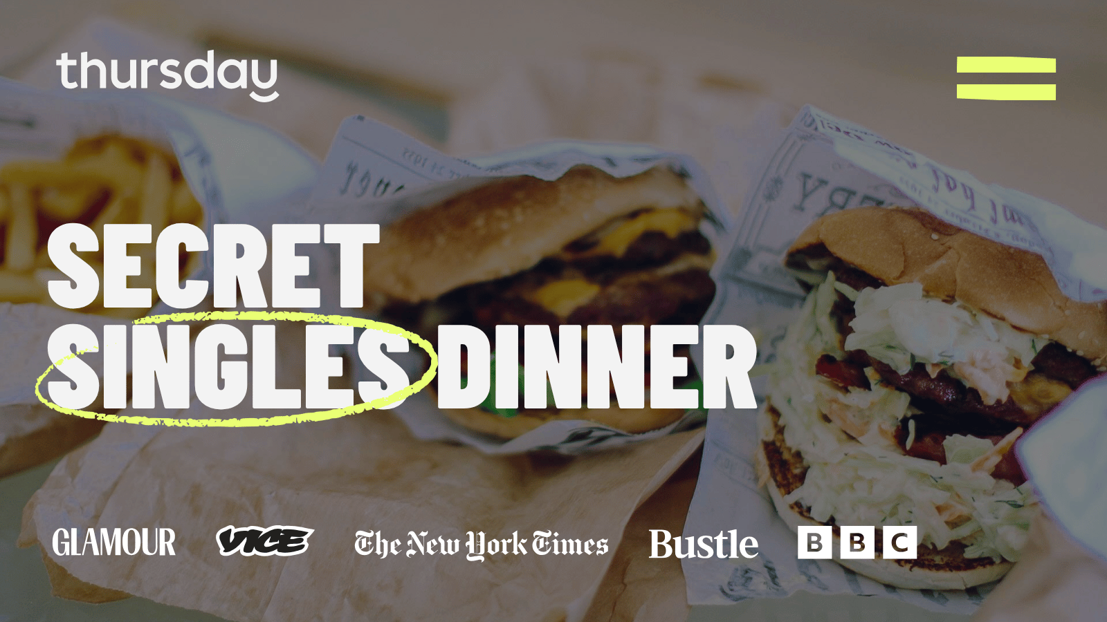 Thursday Dinner | Secret Singles Dinner (24-29) | Soho
