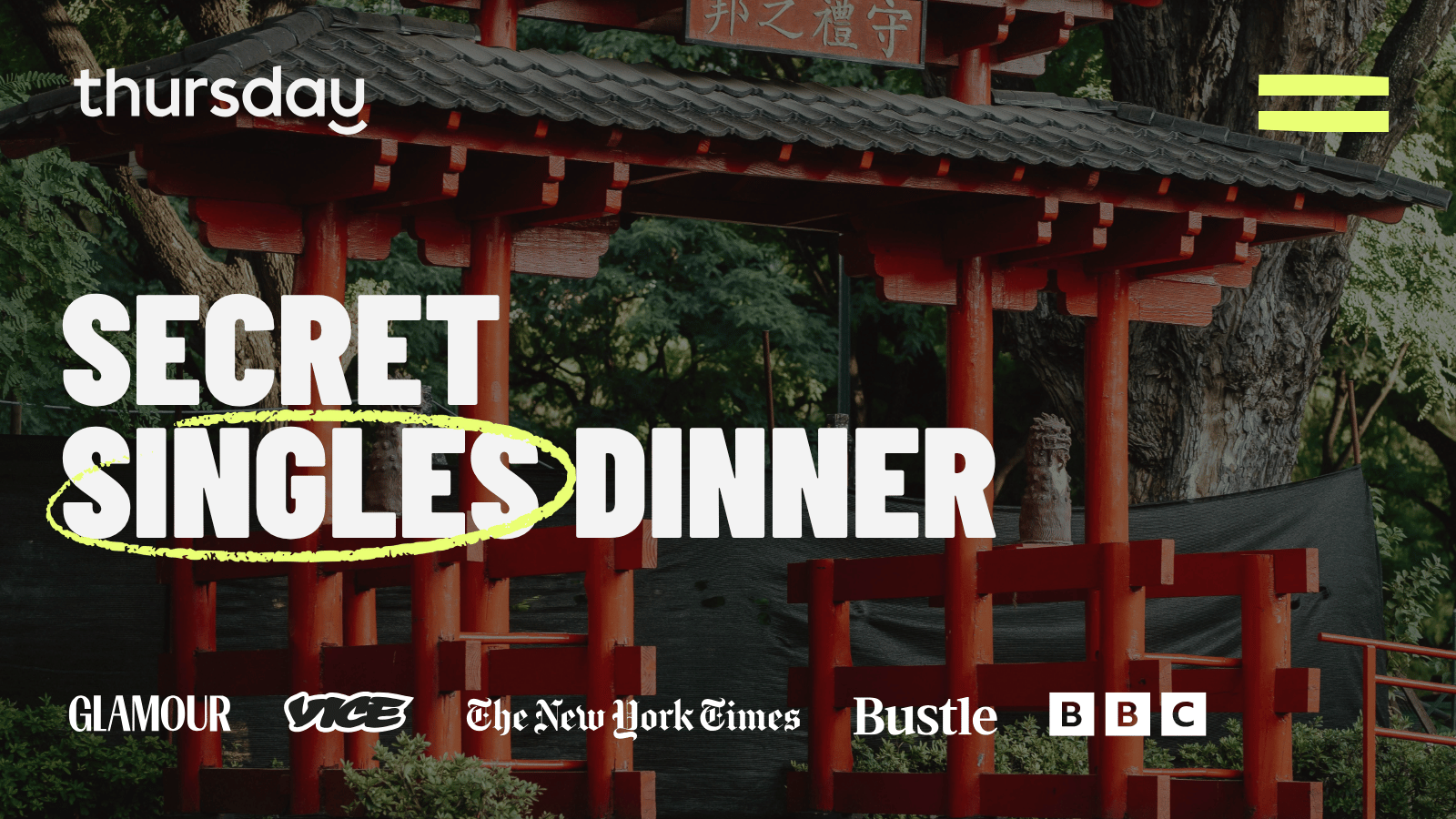 Thursday Dinner | Secret Singles (30s+) | Covent Garden