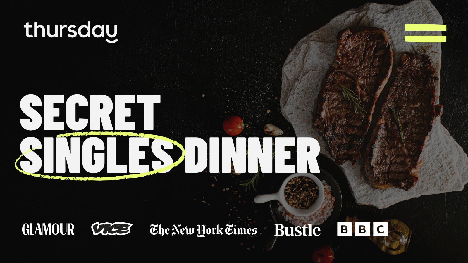 Thursday Dinner | Secret Singles Dinner (30+) | Coral Gables
