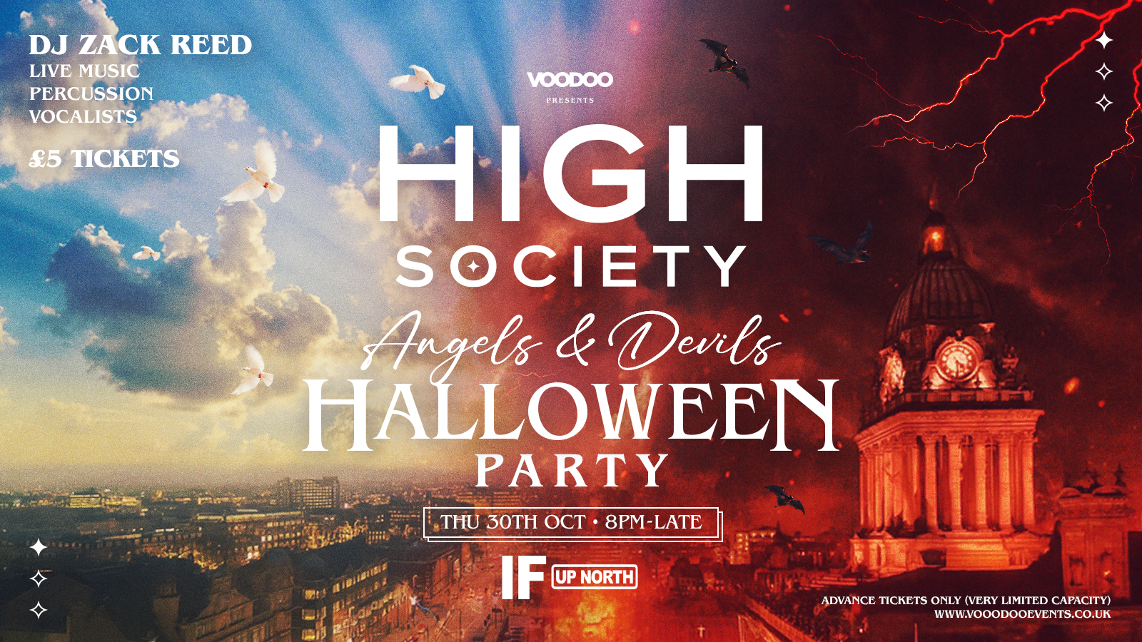 HIGH SOCIETY *60 TICKETS LEFT* ANGELS & DEVILS HALLOWEEN PARTY 🍸  @ IF Rooftop Thursday 30th October