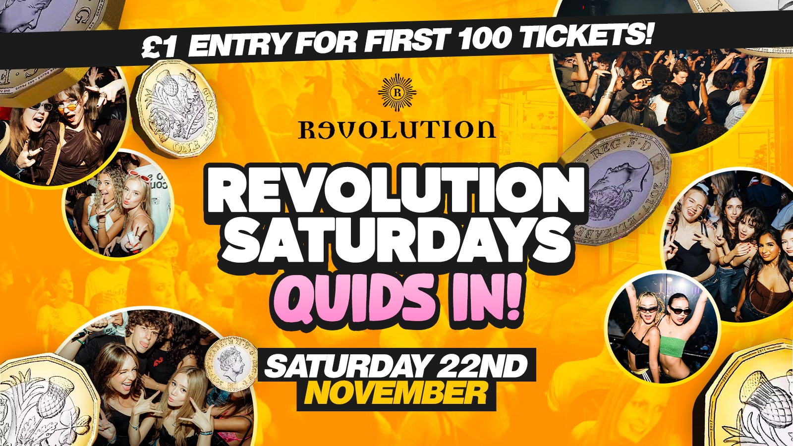 Quids in – £1 Tickets – Student Saturdays @ Revolution | Cardiff Freshers 2025