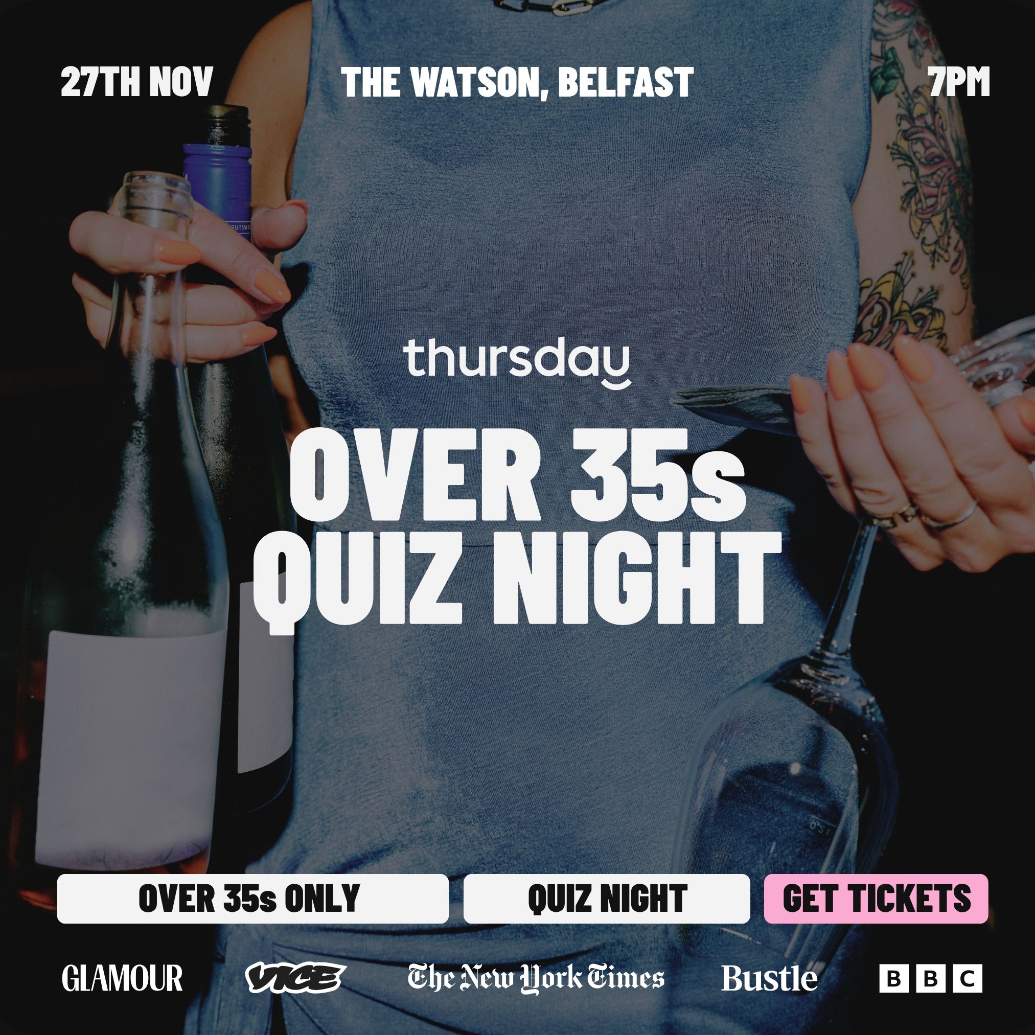 Thursday | Over 35s Quiz Night | Belfast