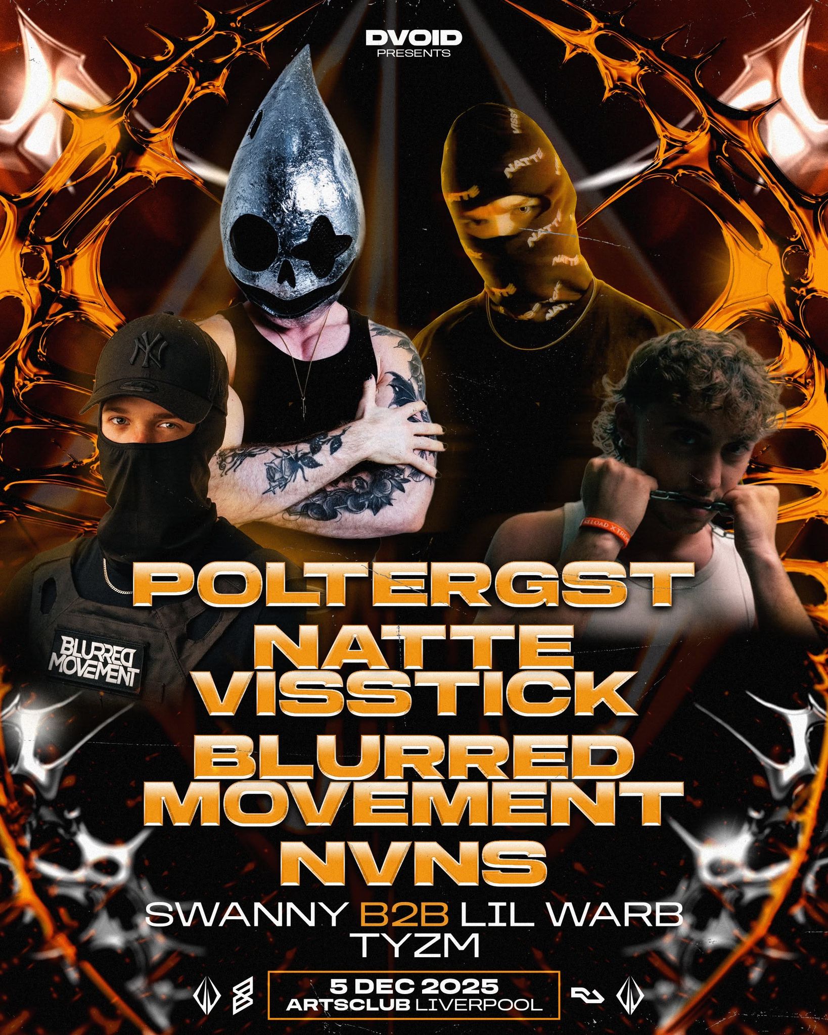 DVOID: Natte Visstick, Poltergst, Blurred Movement, NVNS & More.