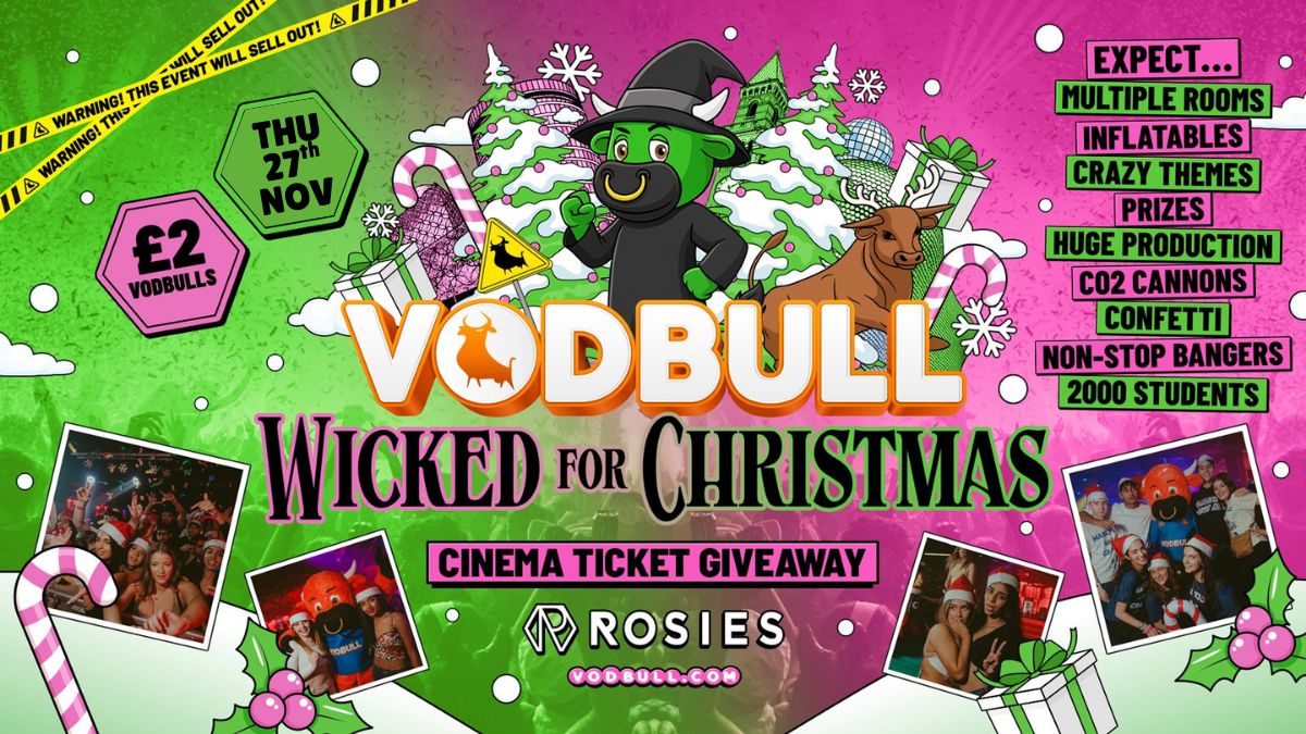 🧡 VODBULL WICKED FOR CHRISTMAS 🧙🎅 ⚠️[FINAL TIX!]⚠️ at ROSIES!! 27/11