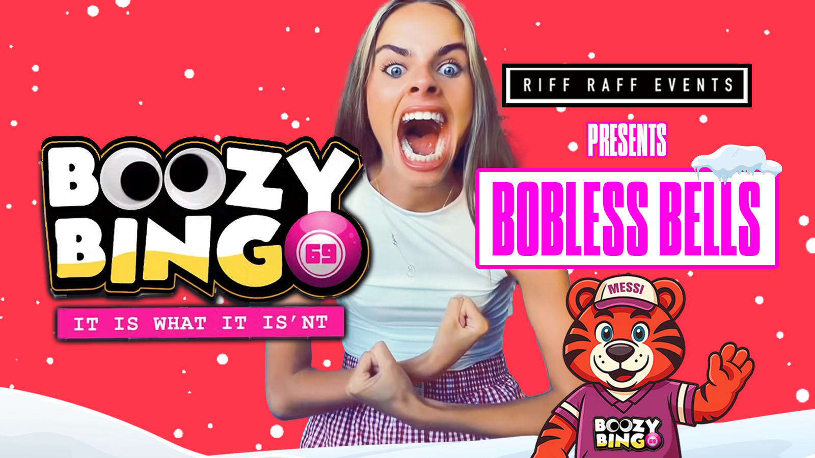 BOOZY BINGO presents BOBLESS BELLS! 🔔🎅 90% SOLD OUT! VERY SPECIAL GUEST! Christmas Special! 🎁 Meet & Greet!