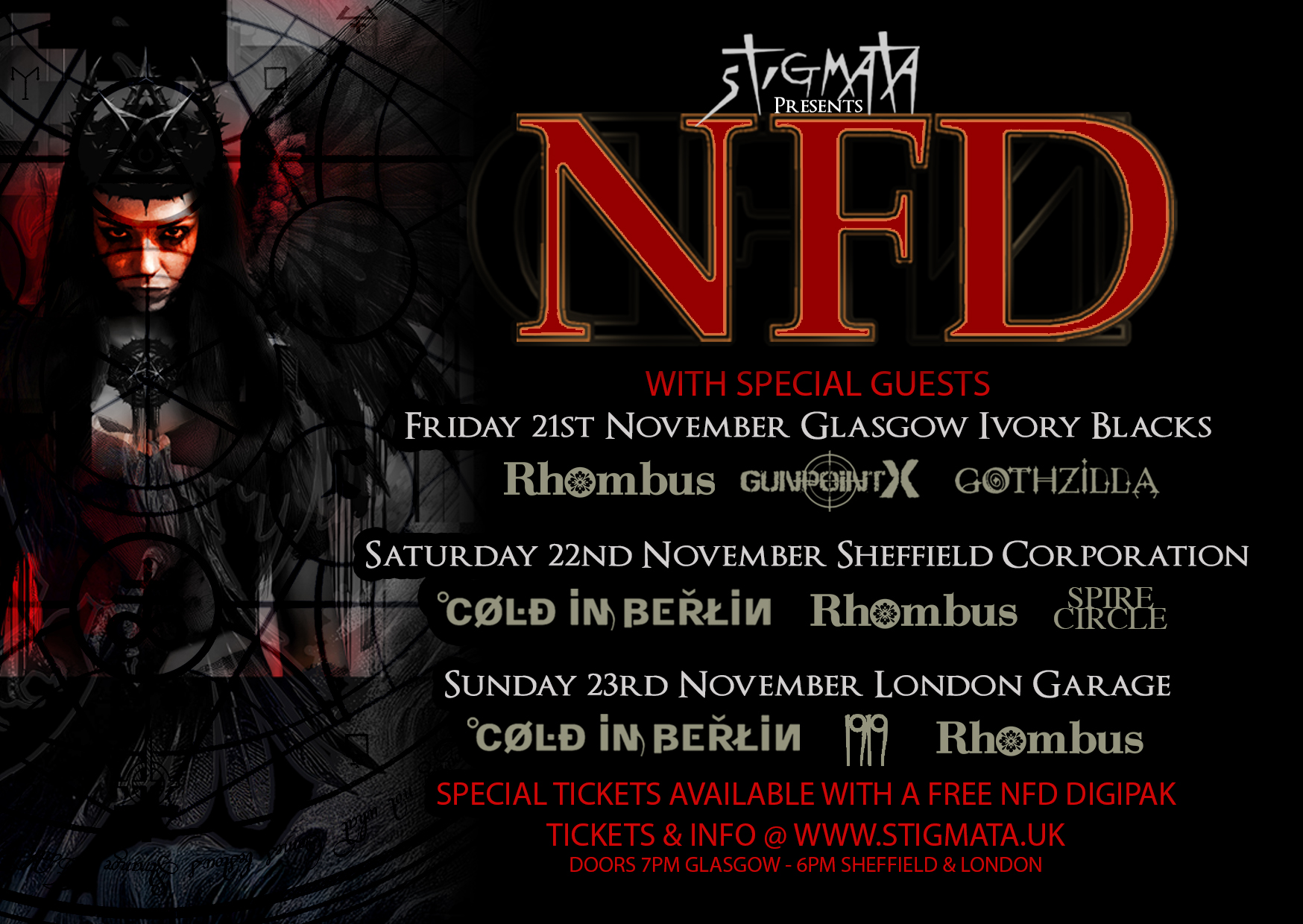 NFD + Special Guests: RHOMBUS + GUNPOINT X & GOTHZILLA