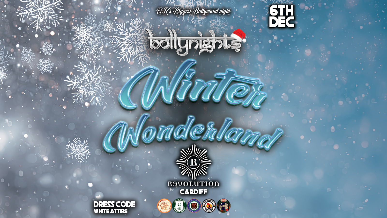Bollynights Cardiff – Winter Wonderland | Saturday 6th December | Revolution Cardiff