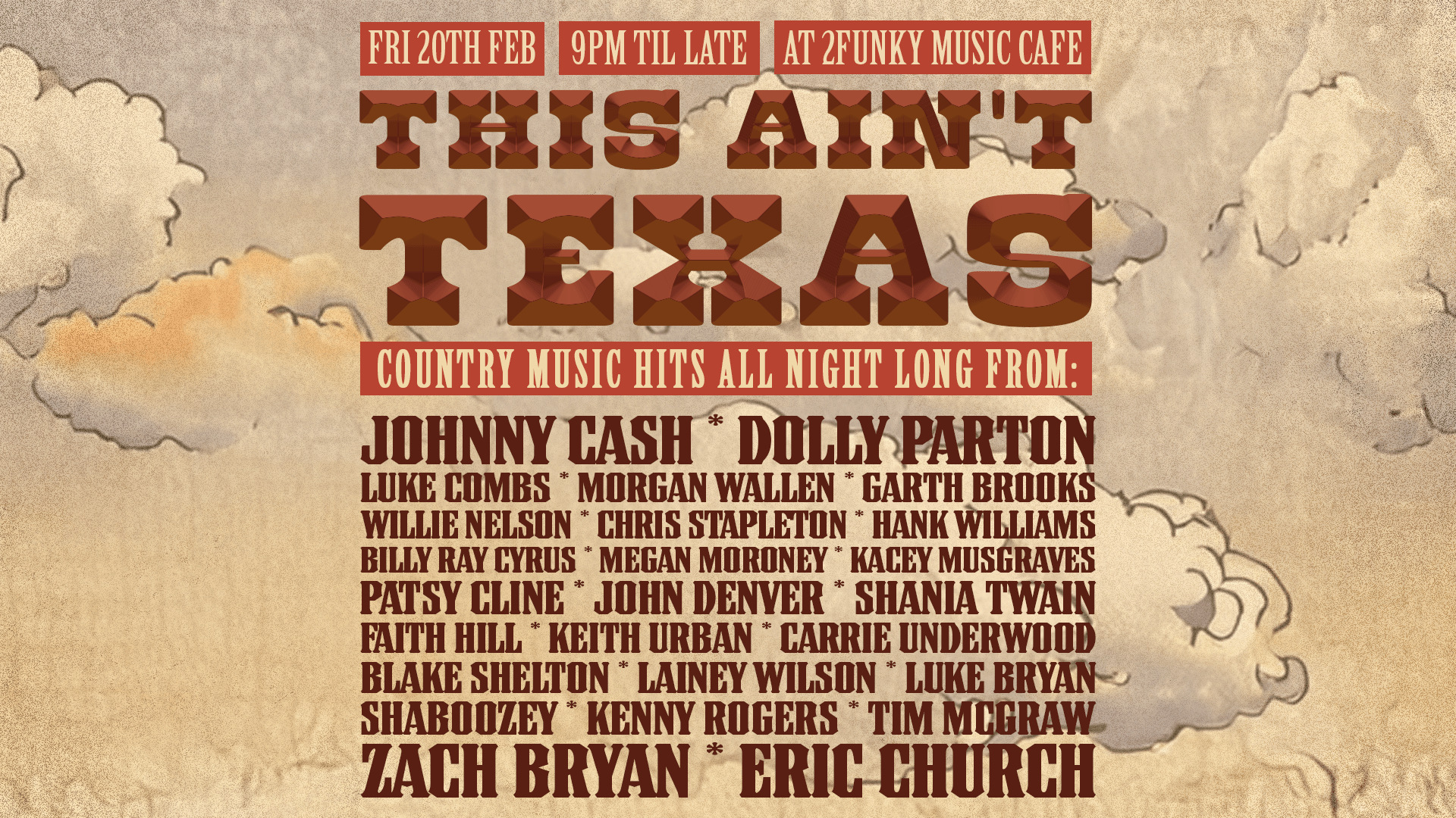 THIS AIN’T TEXAS – Country Music Club Night In Leicester