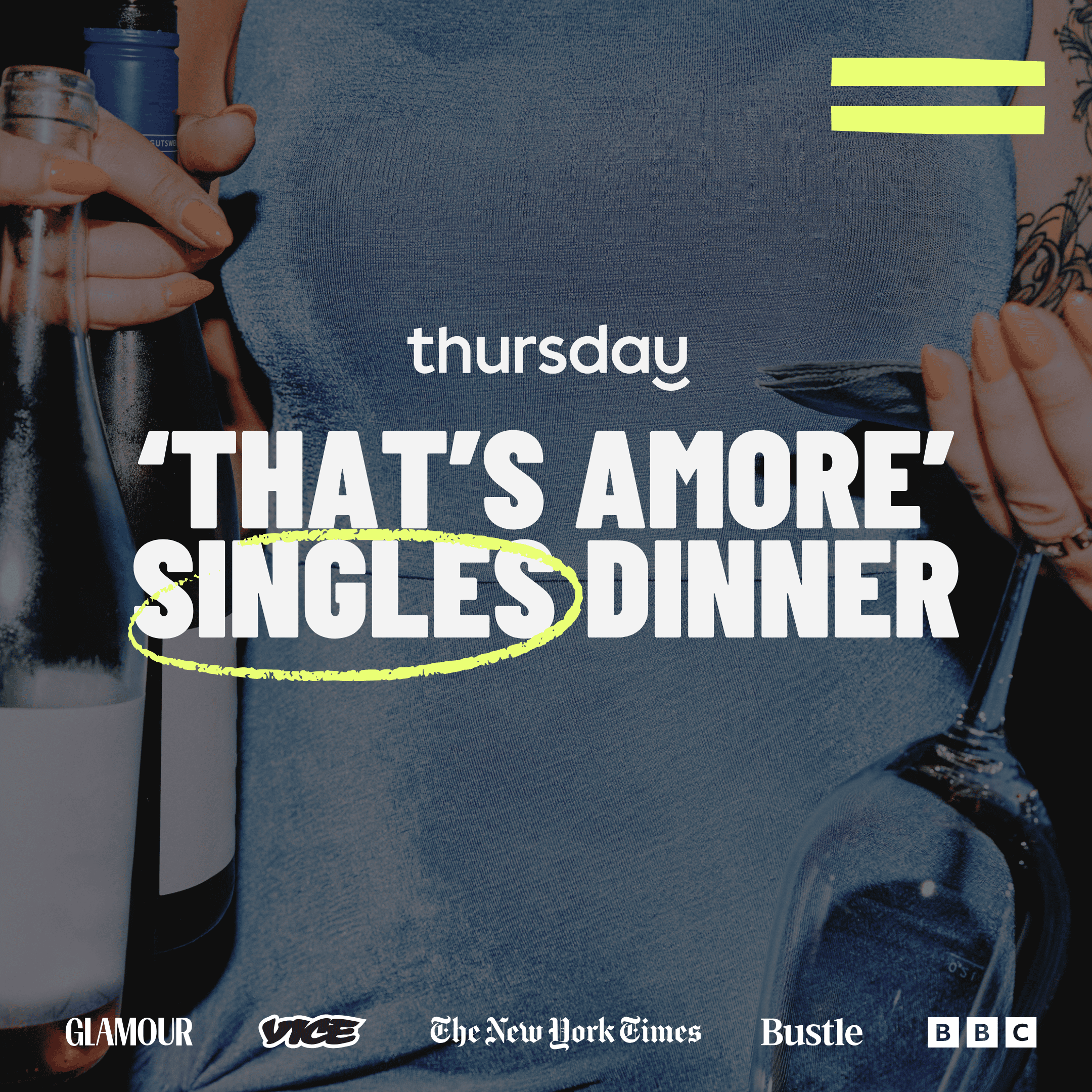 Monday | ‘That’s Amore’ Singles Dinner (30-39) | Theatre District – 44th Street NYC