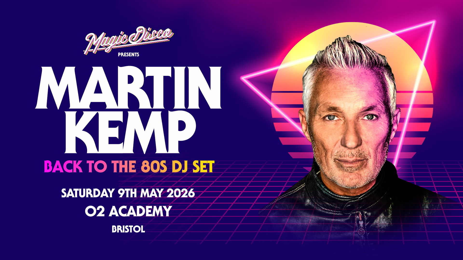 Martin Kemp Live DJ set – Back to the 80’s – Bristol [TICKETS ON SALE NOW!]