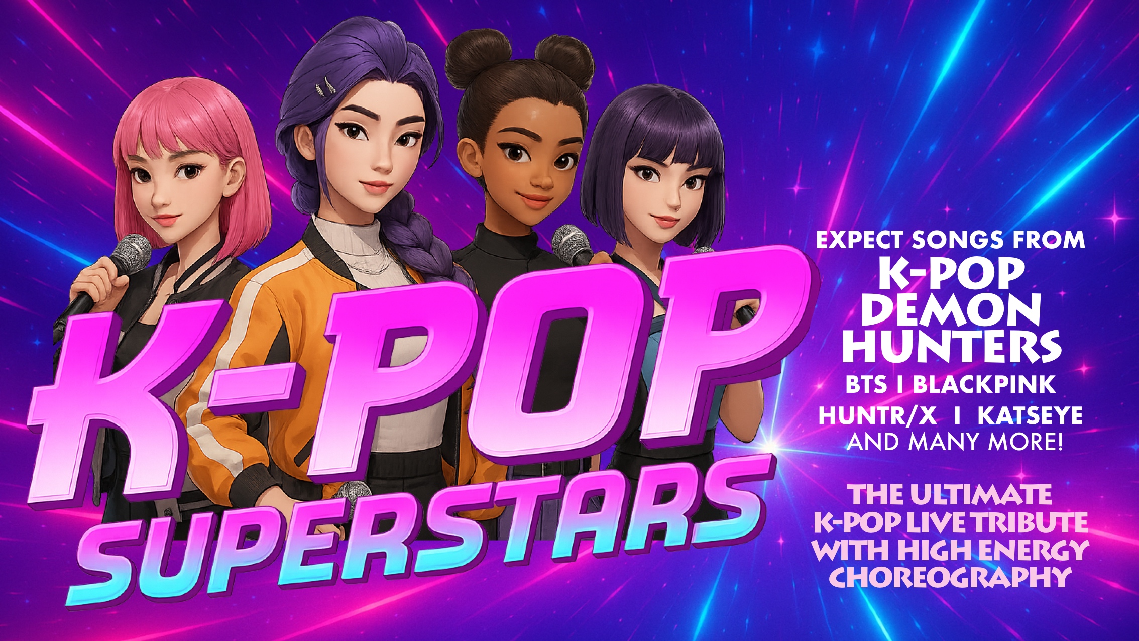 🚨 SOLD OUT! K-POP Superstars Live ft songs from K-Pop Demon Hunters at 2.30pm
