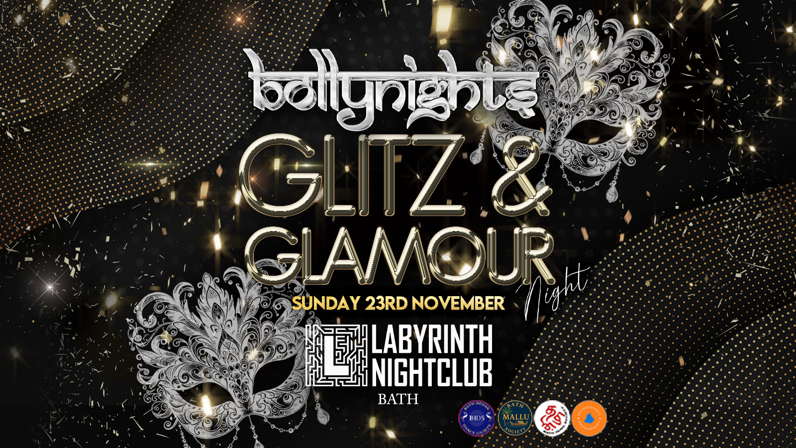 Bath Bollynights – Glitz & Glamour | Sunday 23rd November | Labyrinth Nightclub