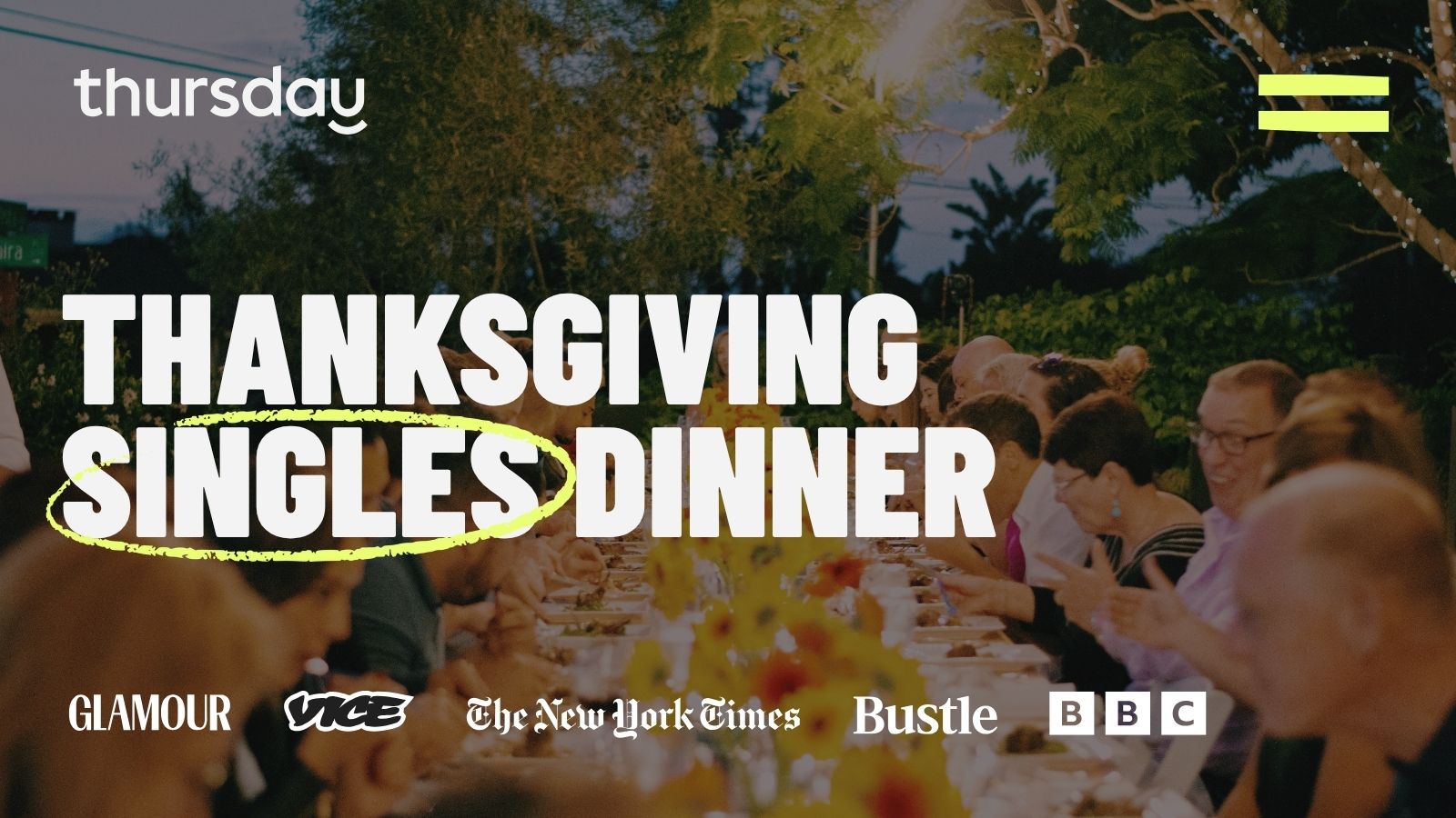 Thursday | Thanksgiving Singles Dinner | Two Chefs Restaurant
