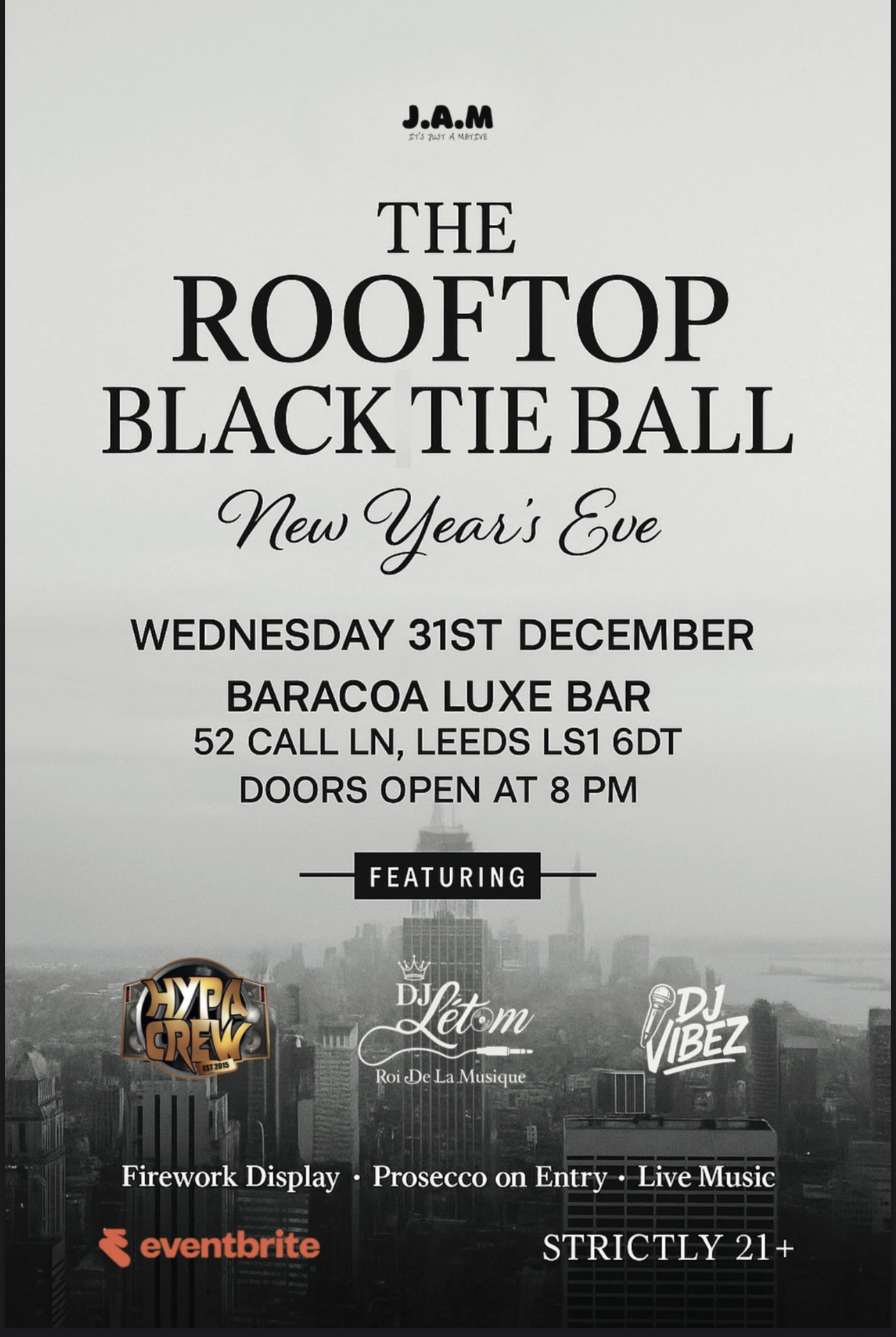 The Rooftop Black Tie Ball: New Years Eve
