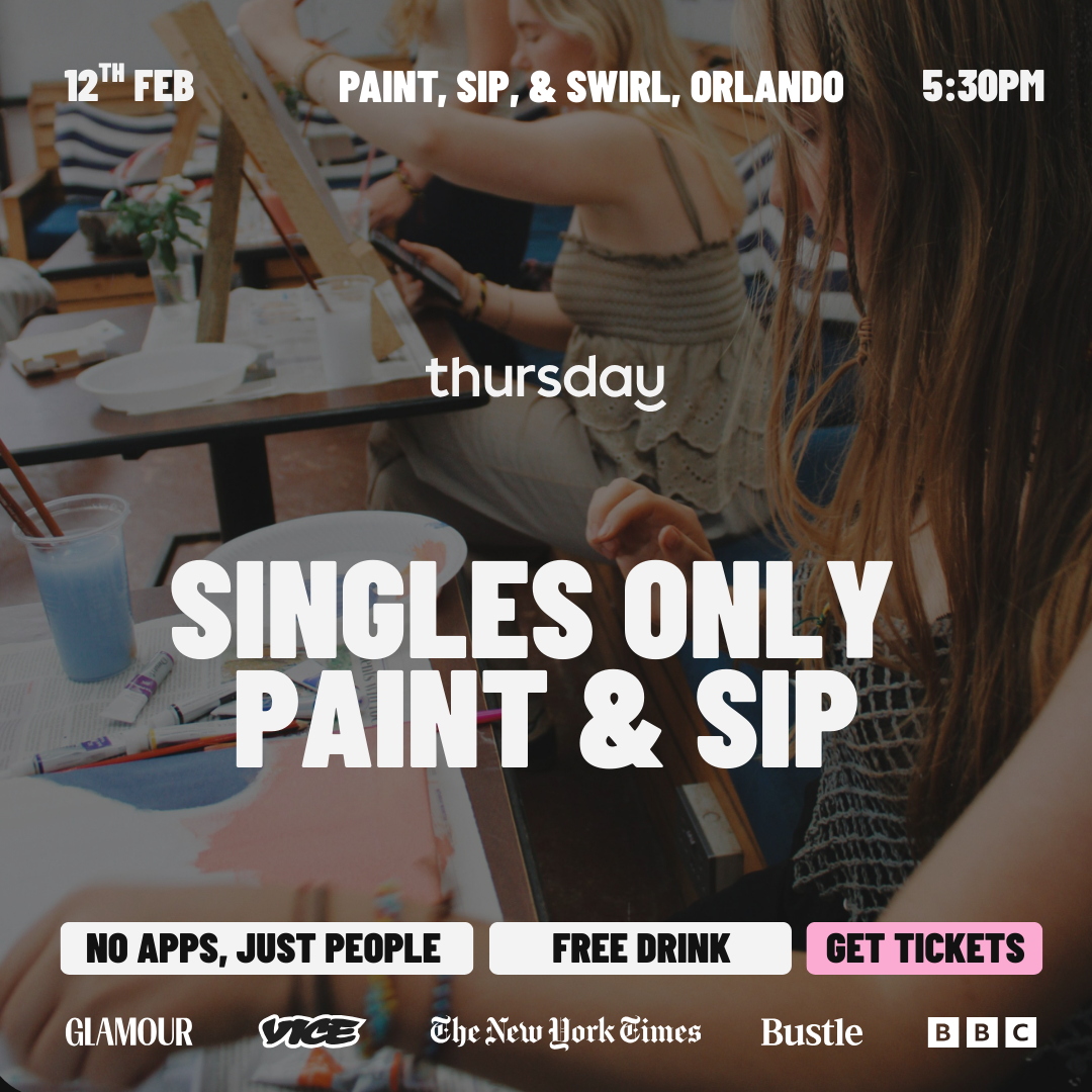 🎨Thursday | Valentines Singles Only Paint & Sip | Orlando, FL