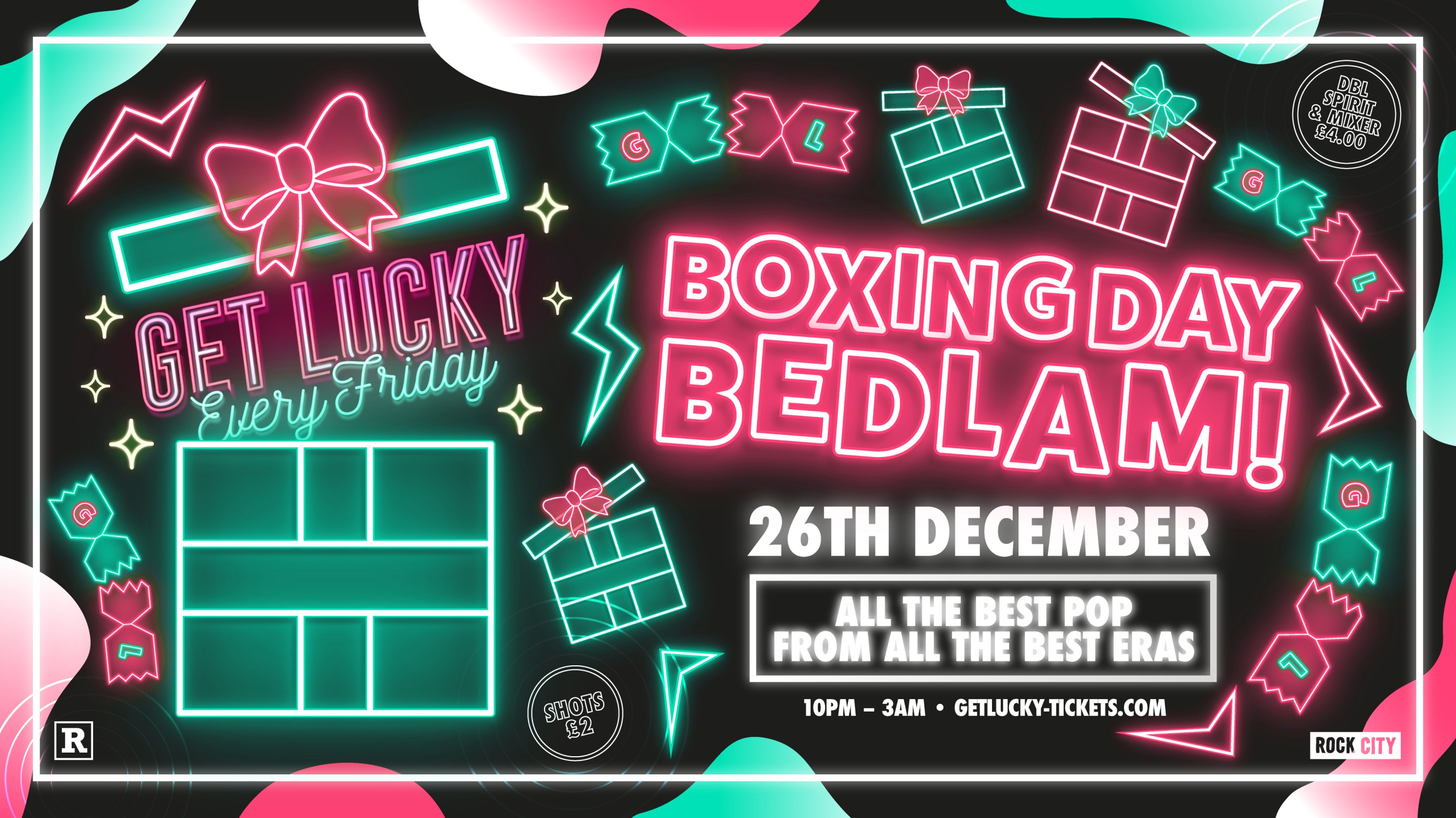 Get Lucky – BOXING DAY BEDLAM – Nottingham’s Biggest Friday Night – 26/12/25